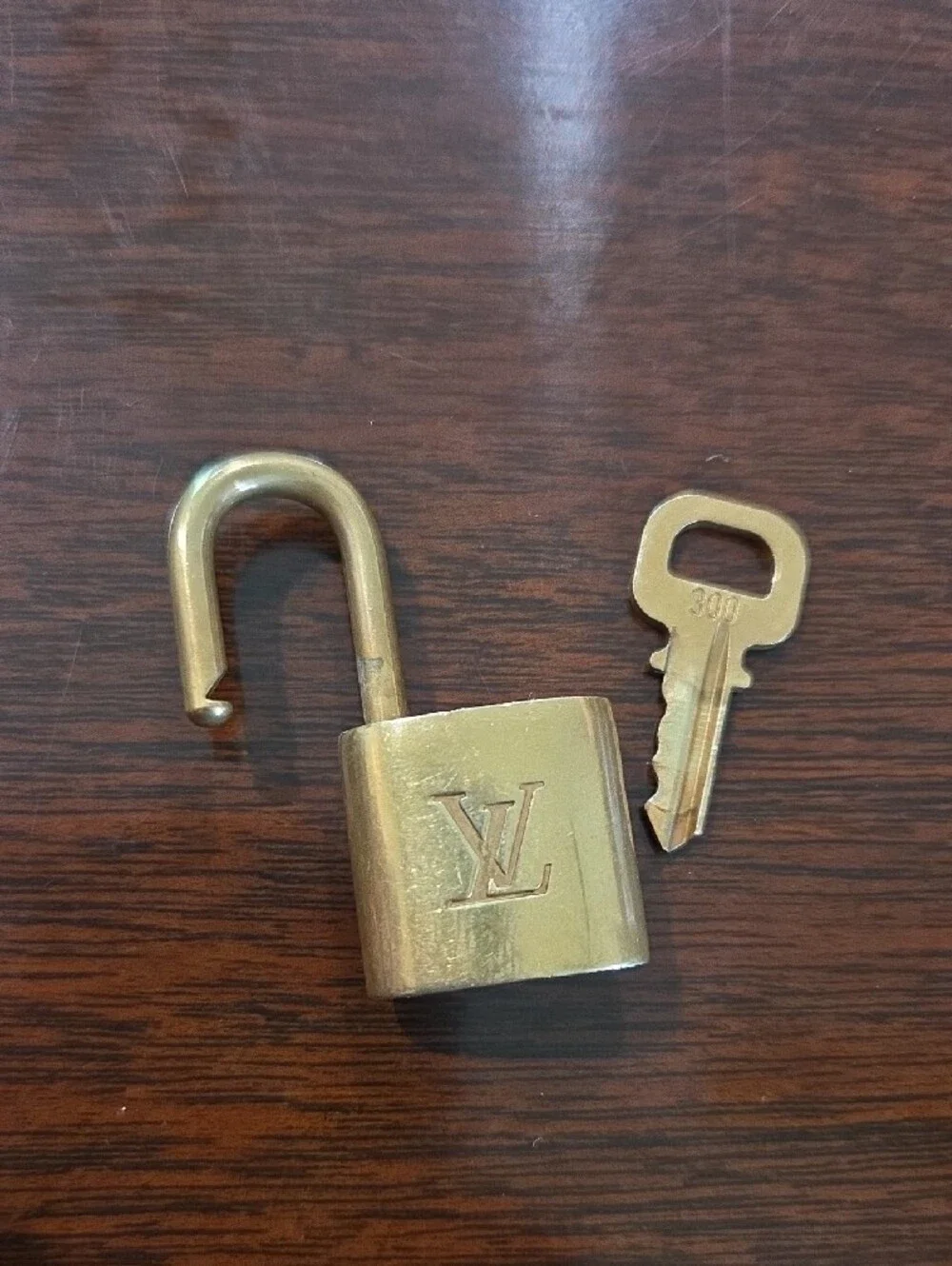 Louis Vuitton Brass Tone Padlock with Key #300